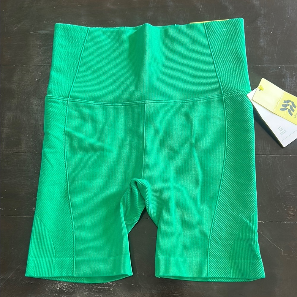 All in Motion Green Bike Shorts High-Waisted
